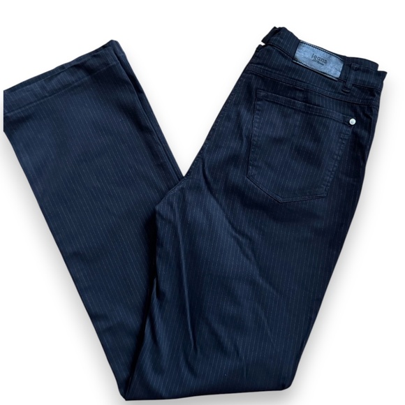 Les Copains Pants - LES COPAINS Pinstripe tailored jeans black size 46